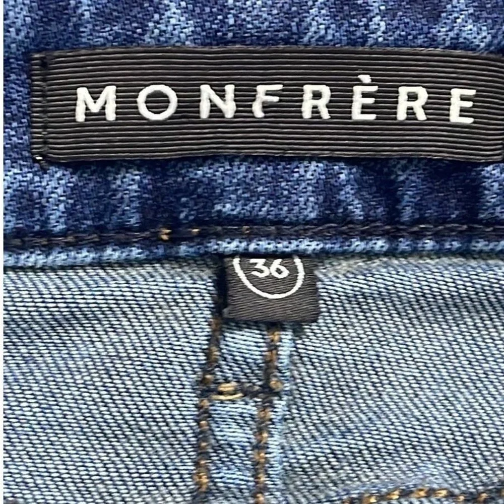 MONFRERE BRANDO TINT INDIGO ‎ SLIM STRAIGHT DENIM SIZE 36